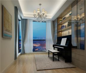 2023现代风格家庭室内钢琴房设计图片