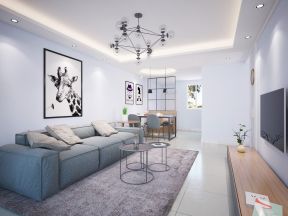 2023北欧室内设计风格客厅地毯效果图