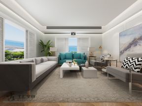 2023大平层客厅组合沙发摆放装修效果图片