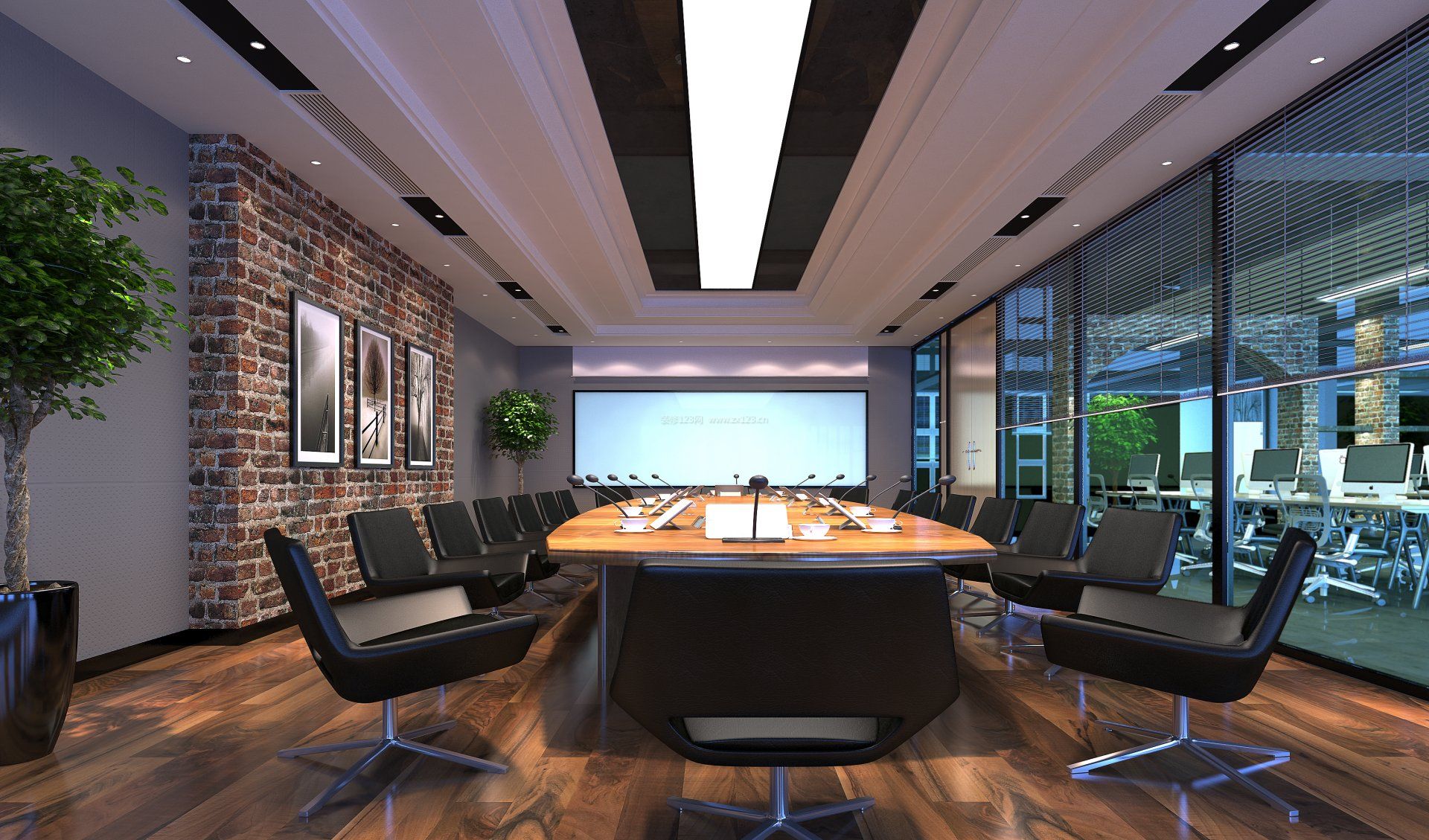 2023传媒公司会议室装修设计效果图