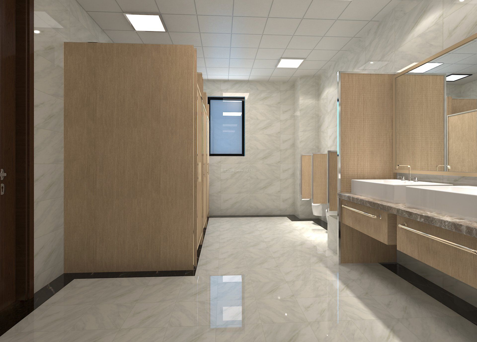 2023简单现代办公室卫生间装修效果图图片