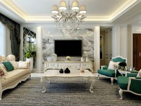 2023温馨的简欧式客厅地毯装修效果图