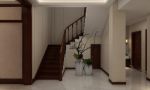 2023简美式别墅楼梯间装修效果图片