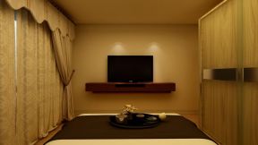 2020现代房间装修效果图 悬空电视柜