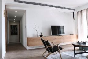 2023北欧简约风格客厅实木悬空电视柜装修效果图