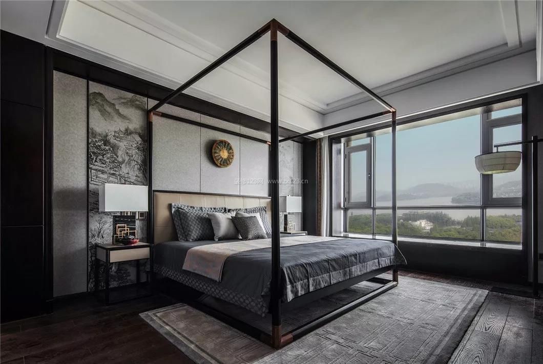2023现代中式风格家居卧室室内