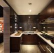 新中式厨房转角橱柜设计效果图