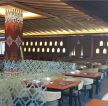 2023东南亚餐厅玻璃隔断装修效果图片