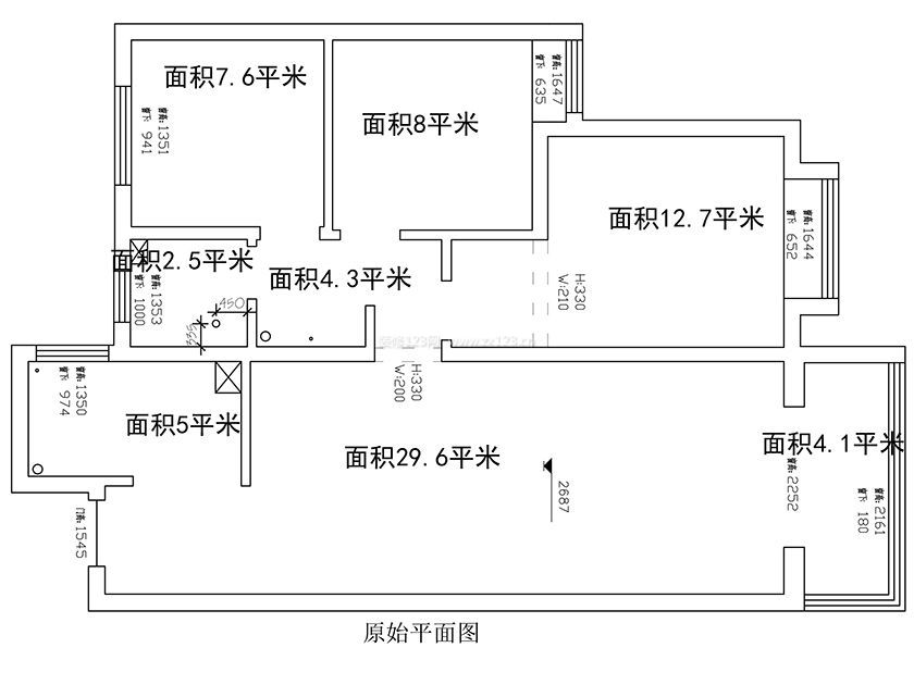 海爾世紀公館104平米美式風格裝修案例