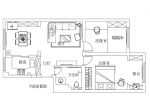 新海園品閣82平米簡歐風格裝修案例