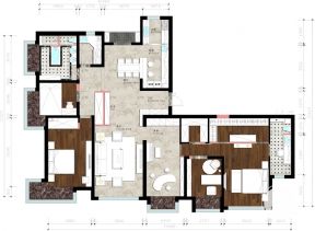2023花园洋房四居室户型图装修效果图