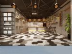 2023奶茶店室内吊顶设计效果图图片