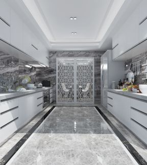 2020经典复式别墅室内图片 厨房装修实景
