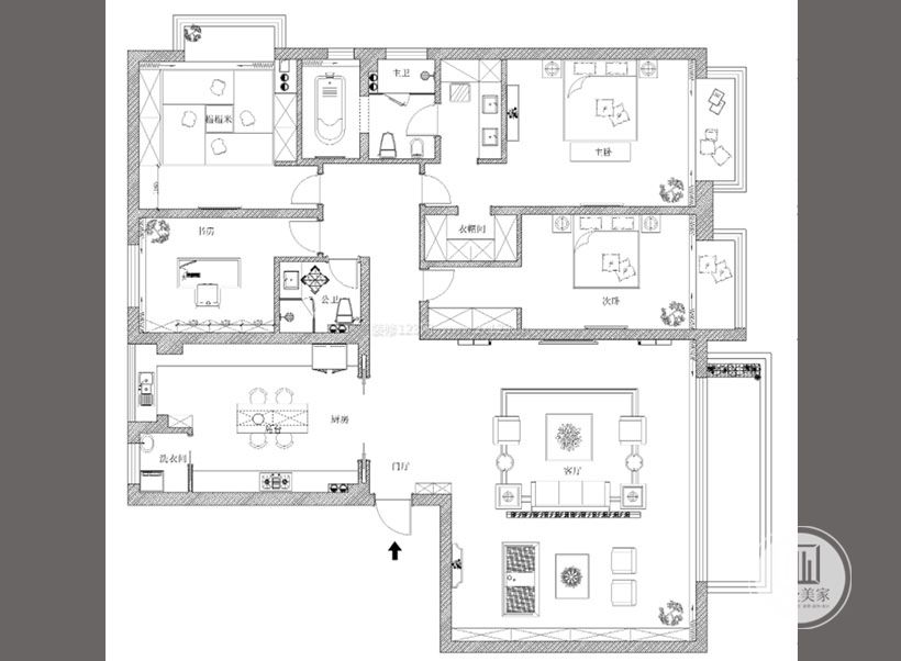 2023经典四居室户型图装修效果图