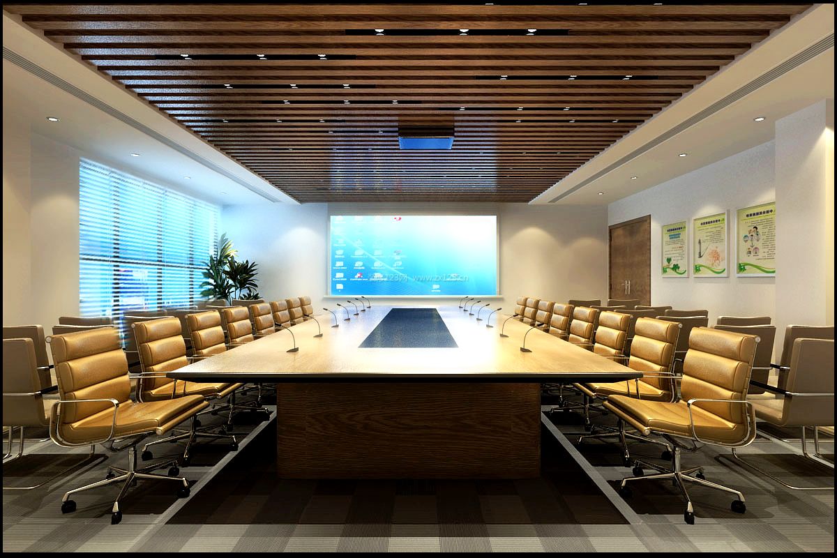 办公室会议室吊顶装修设计效果图片