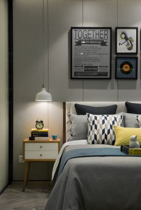 2023现代北欧风格卧室床头吊灯装修效果图片