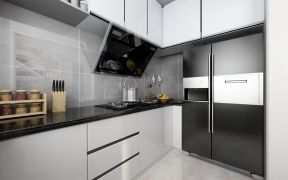 2023普通厨房双开门冰箱装修效果图片