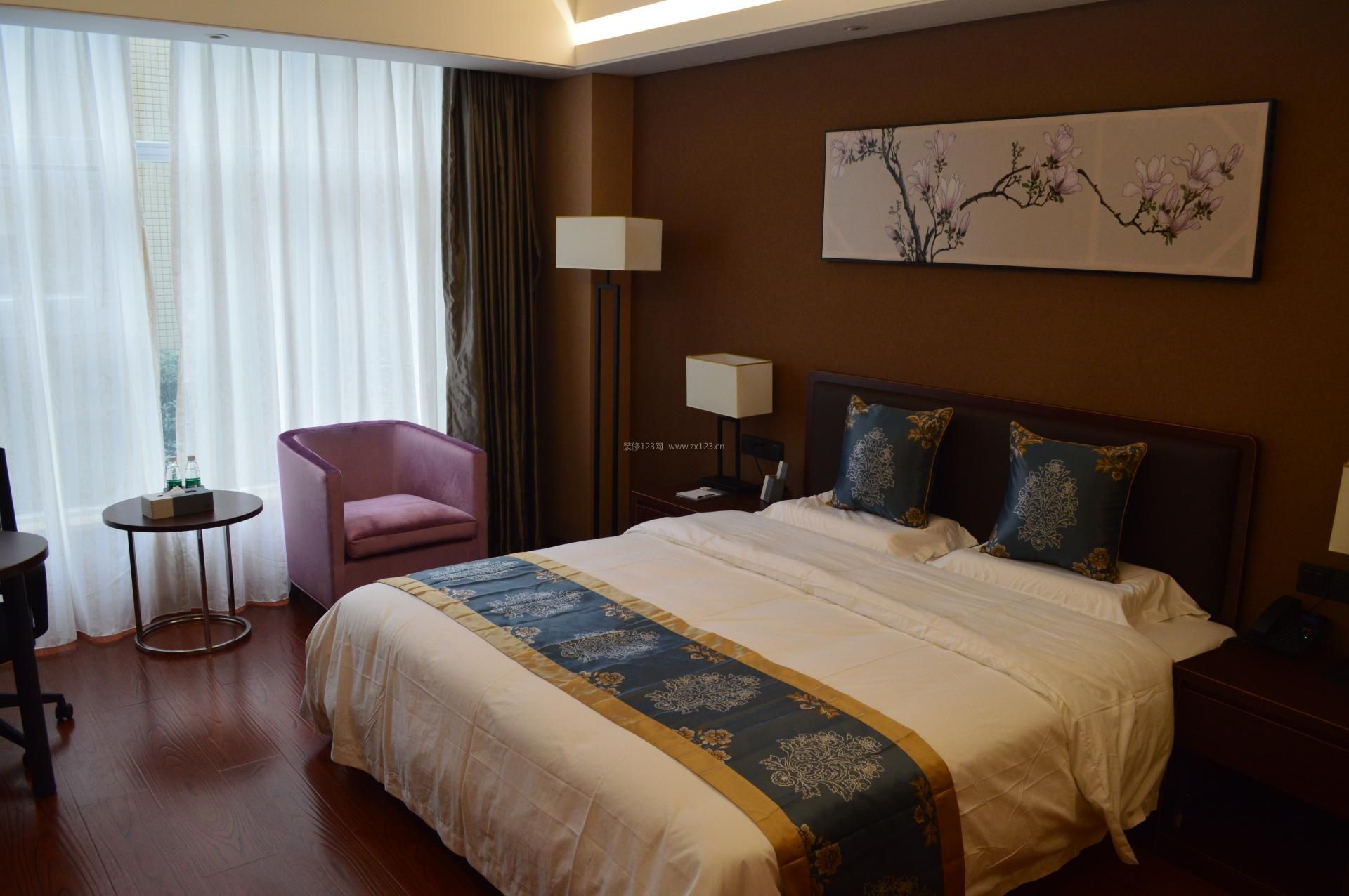 中式酒店客房装修效果图 高档酒店客房图片