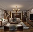 2023古典中式风格客厅沙发背景墙设计效果图