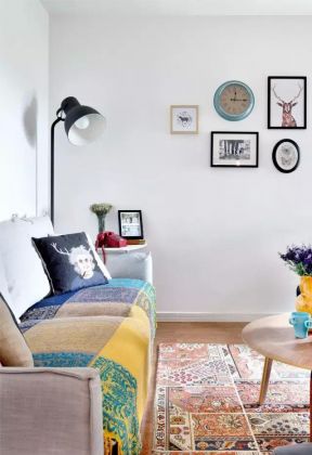 北欧风格客厅效果图 2020客厅布艺沙发坐垫图片
