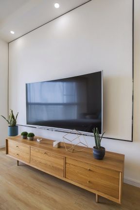 2023北欧客厅实木电视柜装修设计效果图