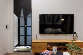 2020北欧小户型客厅装修效果图 2020客厅实木电视柜装修图片