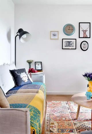 2023北欧风格客厅布艺沙发坐垫装修效果图片