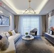 现代北欧风格客厅布艺沙发装修设计效果图片2023