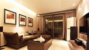 现代中式客厅装修风格效果图 2020客厅布艺沙发装修设计