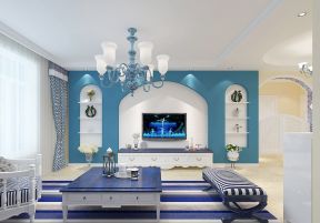 2020地中海风格客厅设计装修 2020客厅家具装修效果图