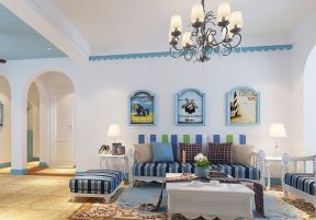 2020地中海风格客厅设计装修 两室两厅客厅装修效果图