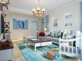 2020地中海风格客厅设计装修 三室两厅客厅装修效果图