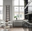 北欧风格厨房黑色橱柜装修效果图片