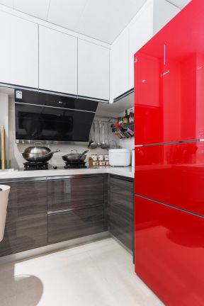 2023简洁现代厨房不锈钢挂件装修效果图片