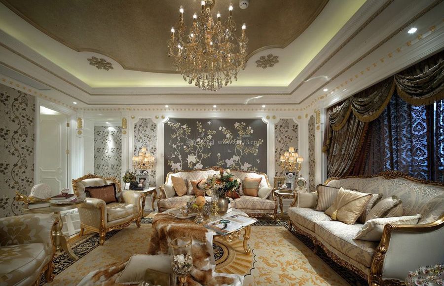 2023欧式奢华风格客厅高档沙发图片