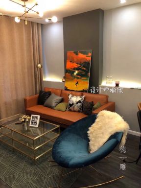 2023时尚小户型客厅沙发颜色搭配效果图