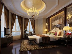 欧式奢华风格 2020主卧室窗帘装修效果图