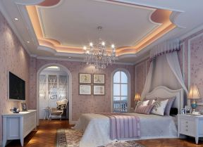 欧式奢华风格 2020女生卧室壁纸装修效果图