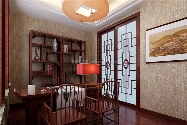 中式书房室内装修设计
