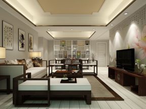 客厅中式设计 大户型客厅装修效果图欣赏