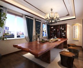 2023中式家居會客廳裝修設計效果圖