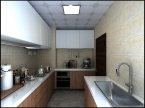 2023现代中式厨房集成吊顶设计效果图