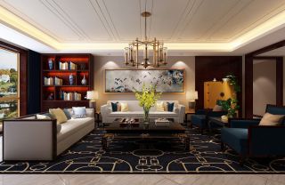 大平层客厅组合沙发装修设计效果图