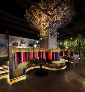 2023餐厅大厅卡座沙发设计图片