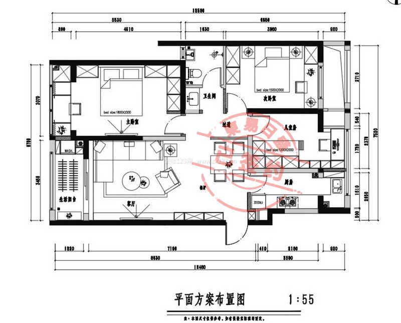 佛山·頤安灝景灣120㎡現(xiàn)代風(fēng)裝修效果圖