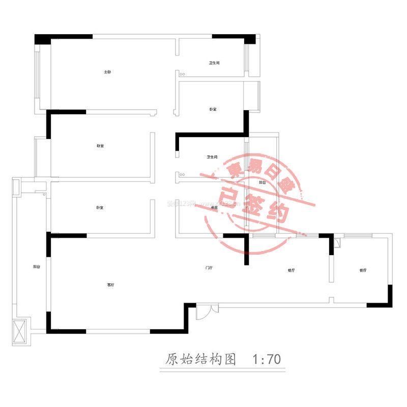 融城理想200㎡平層港式風(fēng)格