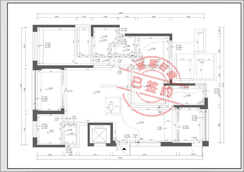 蘭江山第花園180平米雅致中式室內(nèi)設(shè)計(jì)