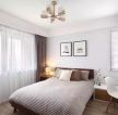 2023现代简单卧室双层窗帘窗帘纱装修效果图片