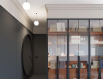 2023小户型公寓书柜玻璃门装修效果图片