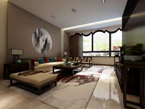 2023舒适新中式风格客厅家具装修效果图